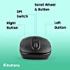 ZEBRONICS Zeb-Dash Plus 2.4 GHz Wireless Mouse with USB Nano Receiver, 4 Buttons, Power Saving Mode, for PC/Mac/Laptops (Black) #4