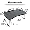 Ellics Enterprise Presents Foldable Laptop Table with Cup Holder, Study Table, Bed Table, Foldable & Portable/Ergonomic & Rounded Edges (Grey) #2