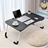 floofy® Smart Standard Multi-Purpose Laptop Table with Dock Stand/Study Table/Bed Table/Foldable and Portable/Non-Slip Legs(Black) #3