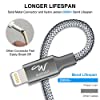 Wayona Nylon Braided WN3LG1 USB Syncing and Charging Cable for iOS Devices (3 FT Pack of 1, Grey) #2